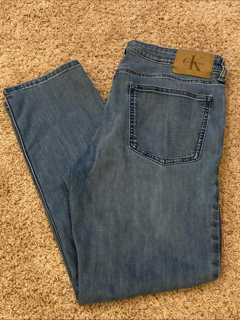 Calvin Klein Light Blue Straight Leg Denim Jeans
